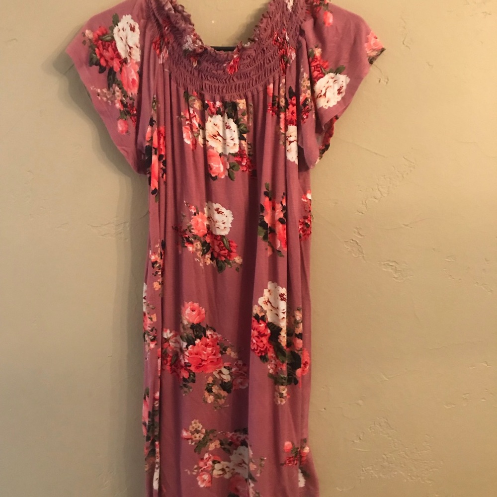 Large floral blouse